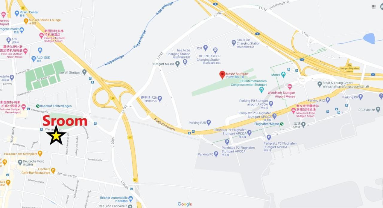 Sroom Stuttgart Flughafen Messe 라인펠덴에흐터딘겐 외부 사진
